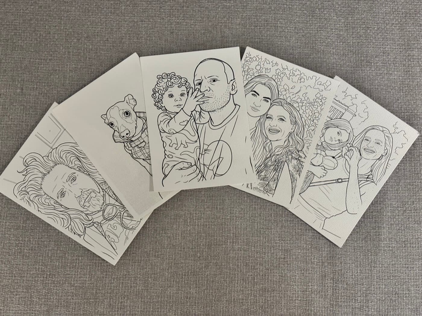 Real customer's coloring postcard