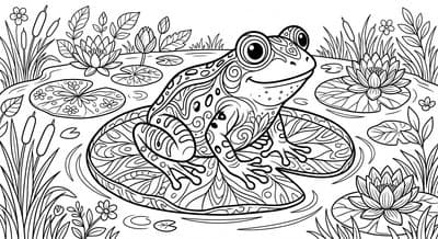 Free printable Frog coloring page