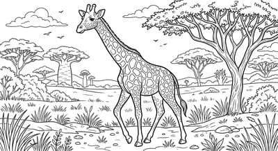 Animals coloring page preview