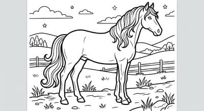Free printable Horse coloring page