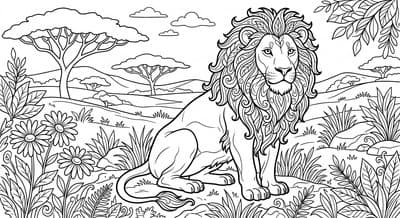 Animals coloring page preview