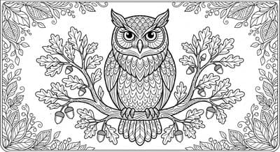 Free printable Owl coloring page