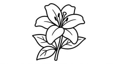 Free printable Lily coloring page
