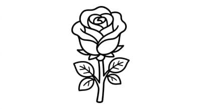 Flowers coloring page preview
