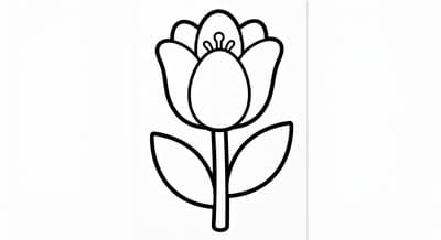 Flowers coloring page preview