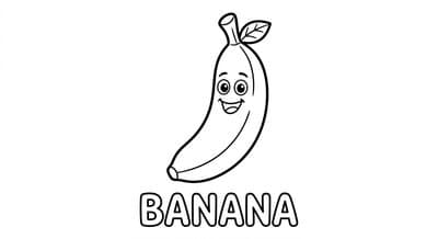 Food & Fruits coloring page preview