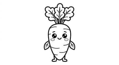 Free printable Carrot coloring page