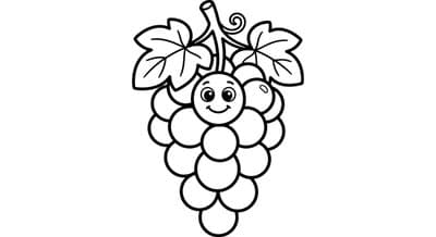 Free printable Grapes coloring page