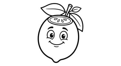 Free printable Lemon coloring page