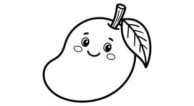 Free printable Mango coloring page