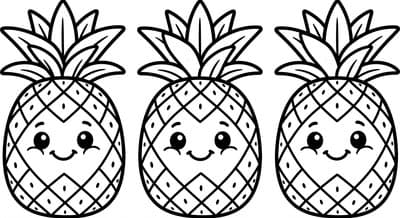 Free printable Pineapple coloring page