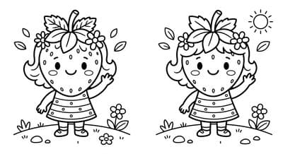 Food & Fruits coloring page preview
