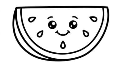 Food & Fruits coloring page preview