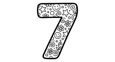 Free printable Seven coloring page