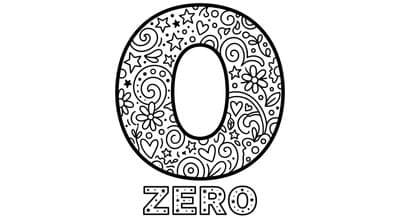 Numbers coloring page preview