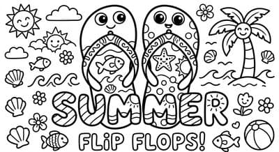 Fun Summer coloring page preview