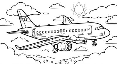 Free printable Airplane coloring page