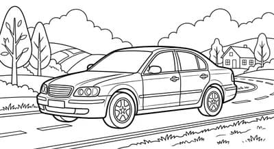 Vehicles coloring page preview