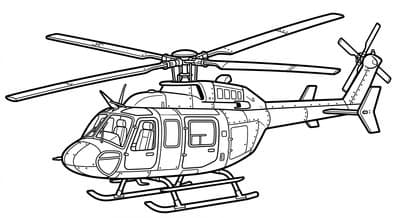 Free printable Helicopter coloring page
