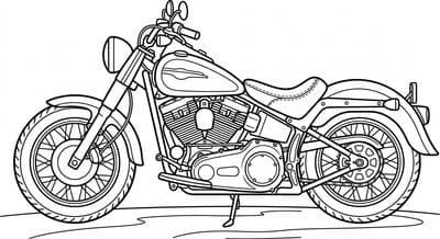 Free printable Motorcycle coloring page