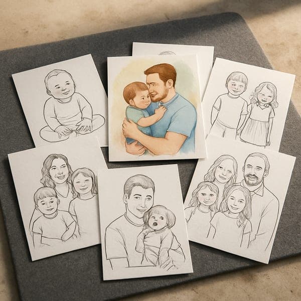 8 postcards
